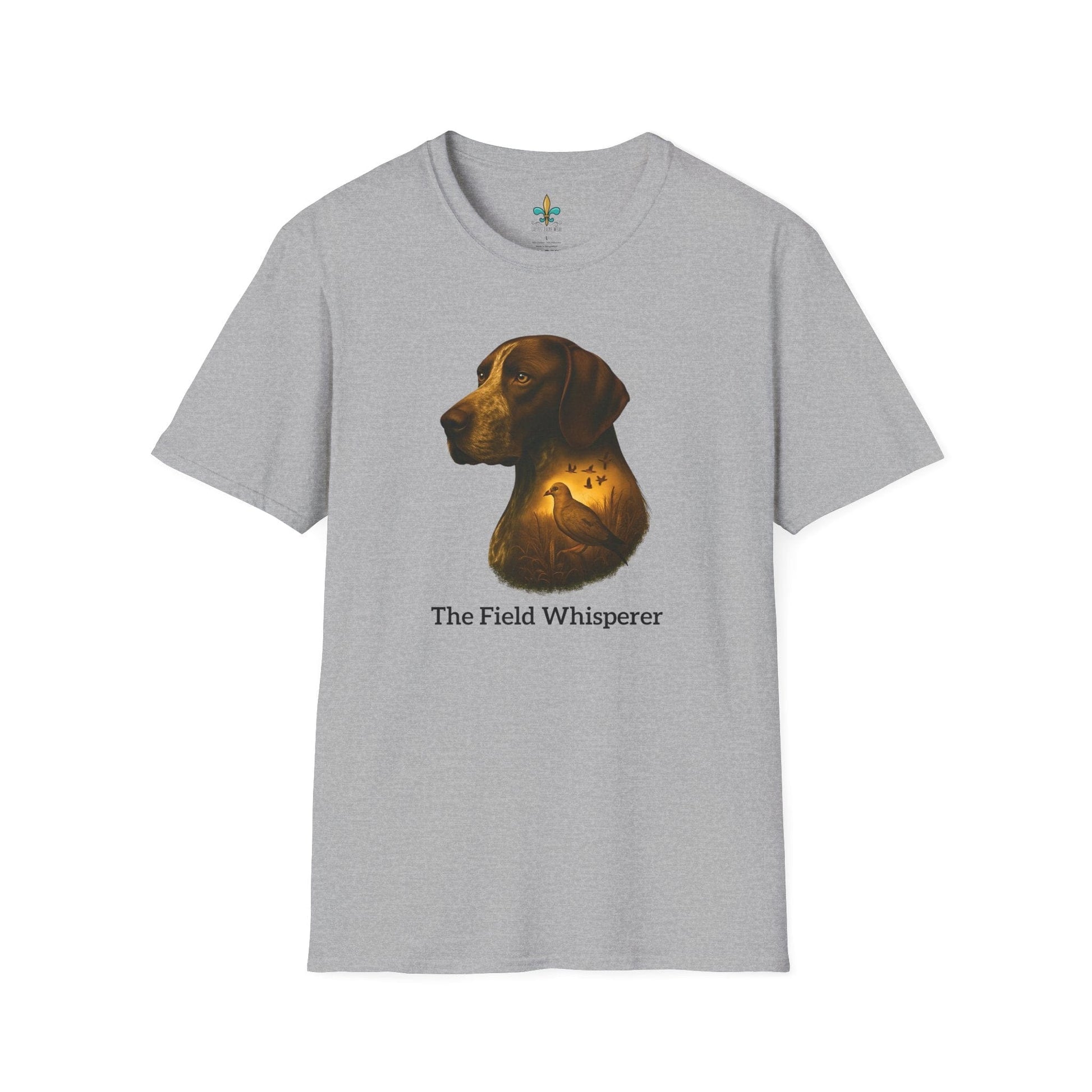 Sport Grey / S Louisiana "The Field Whisperer" – German Shorthaired Pointer Louisiana Hunting Dog T-Shirt by Laissez Faire Wear