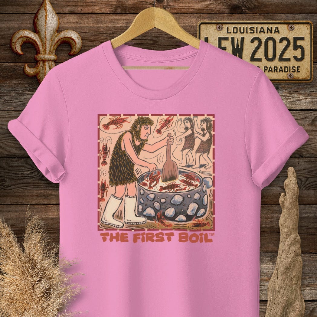 S / Azalea Louisiana The First Boil Funny T-Shirt by Laissez Faire Wear