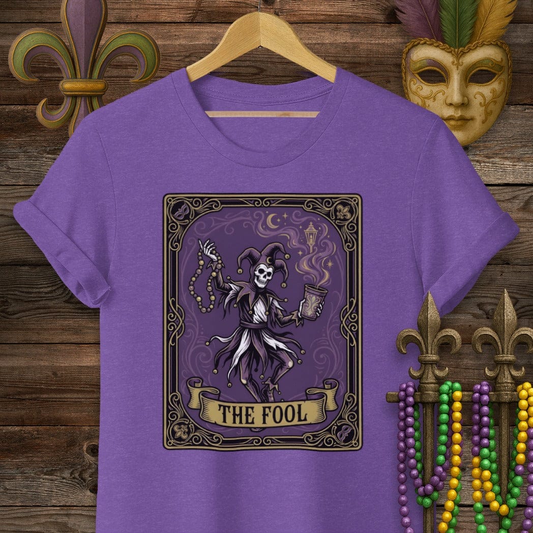 S / Heather Purple Louisiana The Fool T-Shirt by Laissez Faire Wear