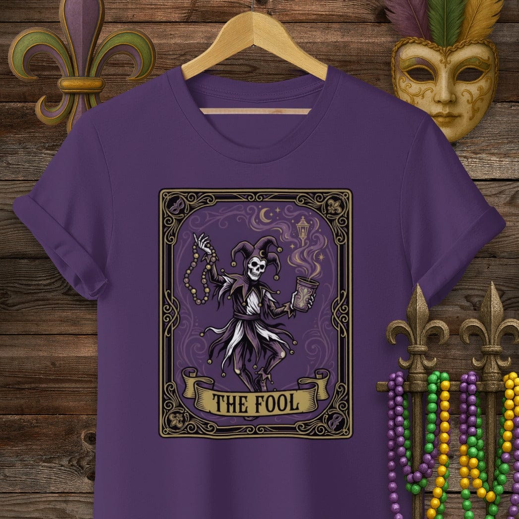 S / Purple Louisiana The Fool T-Shirt by Laissez Faire Wear