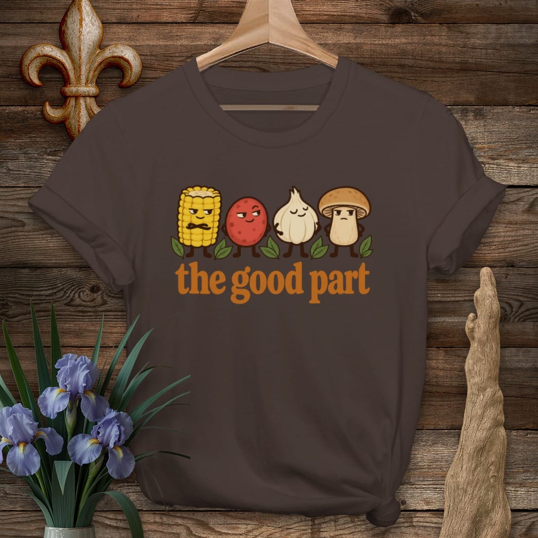 S / Dark Chocolate Louisiana The Good Part T-Shirt by Laissez Faire Wear