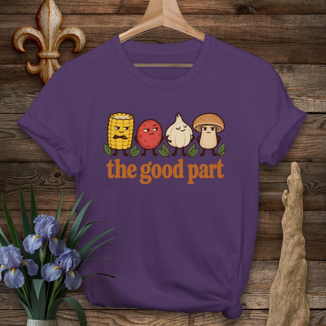 S / Purple Louisiana The Good Part T-Shirt by Laissez Faire Wear