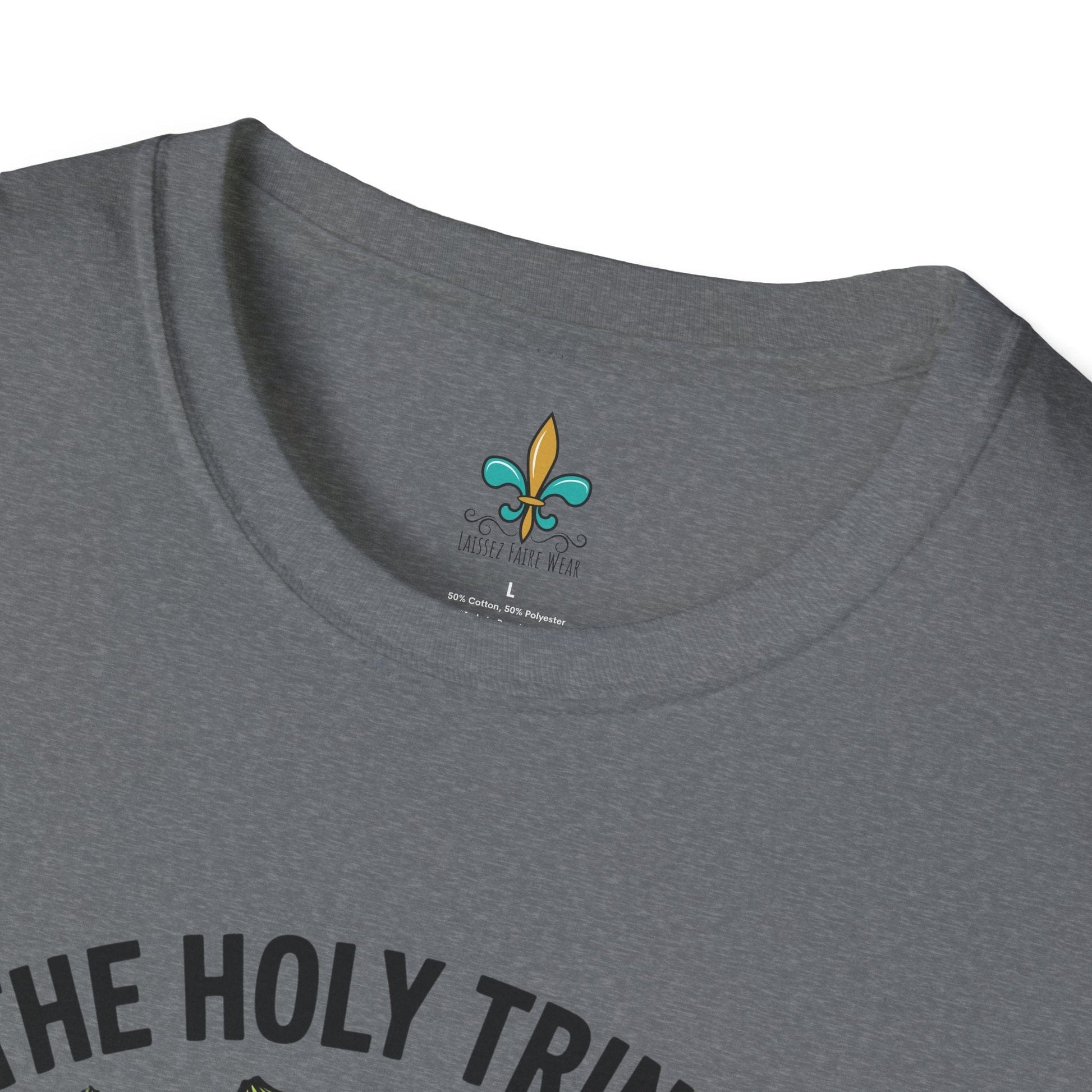 Louisiana "The Holy Trinity & The Pope" Cajun Cooking T-Shirt by Laissez Faire Wear