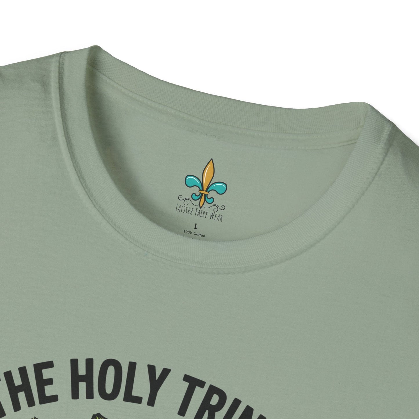 Louisiana "The Holy Trinity & The Pope" Cajun Cooking T-Shirt by Laissez Faire Wear