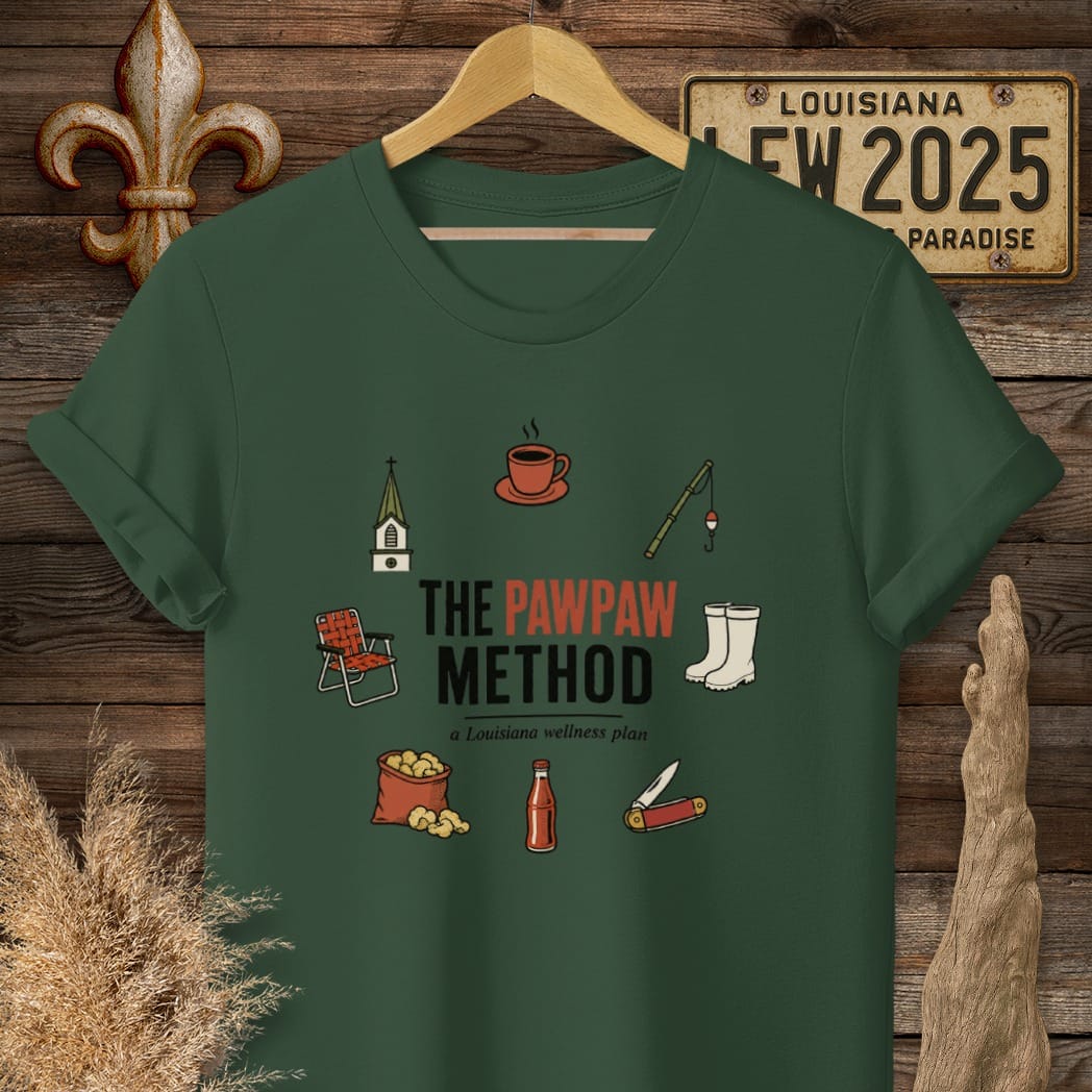 S / Forest Green Louisiana The PawPaw Method T-Shirt by Laissez Faire Wear