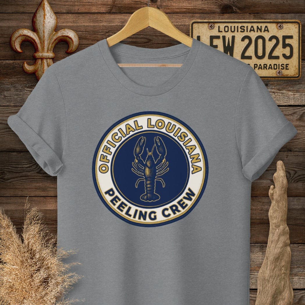 S / Graphite Heather Louisiana The Peeling Crew T-Shirt by Laissez Faire Wear