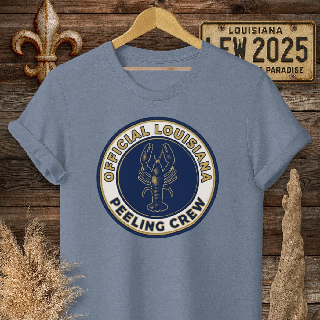 S / Heather Indigo Louisiana The Peeling Crew T-Shirt by Laissez Faire Wear