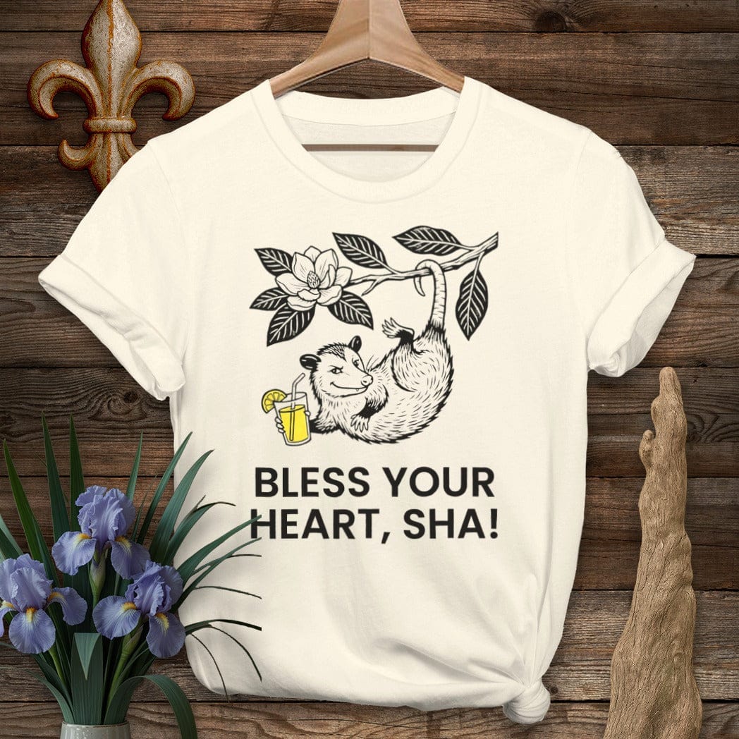 S / Natural Louisiana The Sassy Sha T-Shirt by Laissez Faire Wear