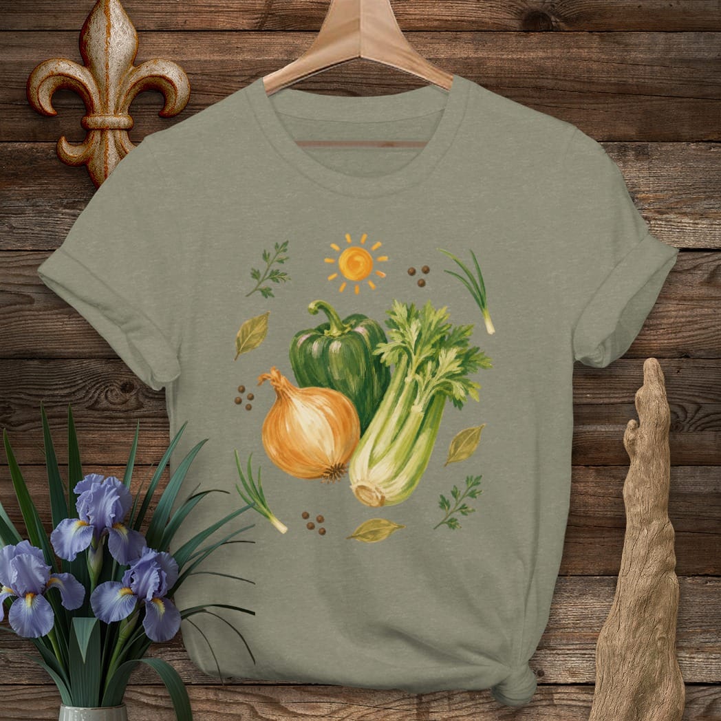 S / Heather Military Green Louisiana The Trinity T-Shirt by Laissez Faire Wear