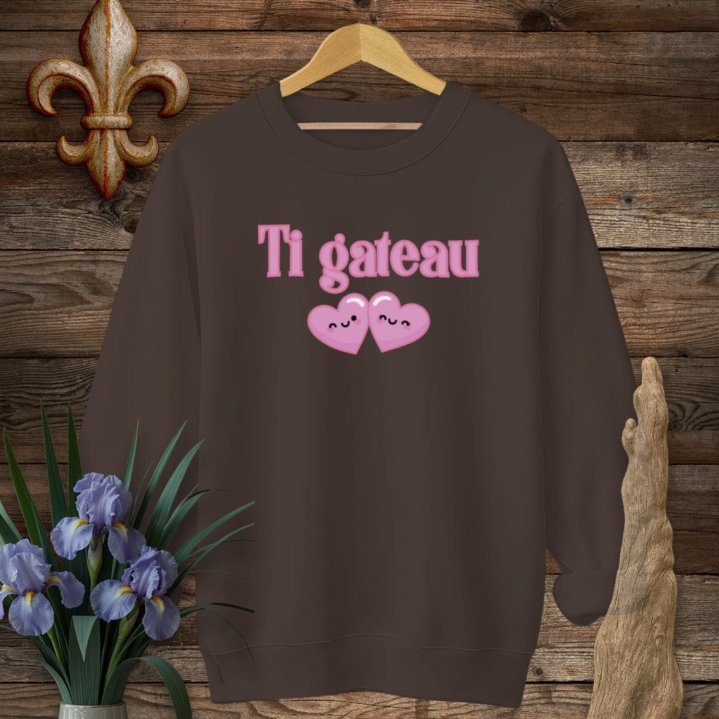 S / Dark Chocolate Louisiana Ti Gateau Sweatshirt by Laissez Faire Wear