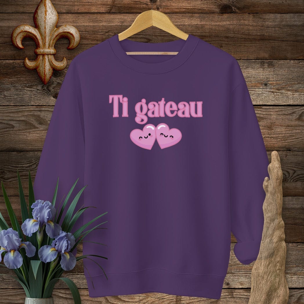 S / Purple Louisiana Ti Gateau Sweatshirt by Laissez Faire Wear
