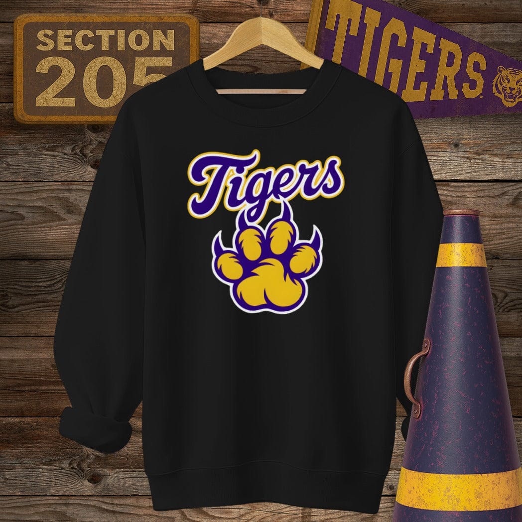 S / Black Louisiana Tigers Sweatshirt by Laissez Faire Wear