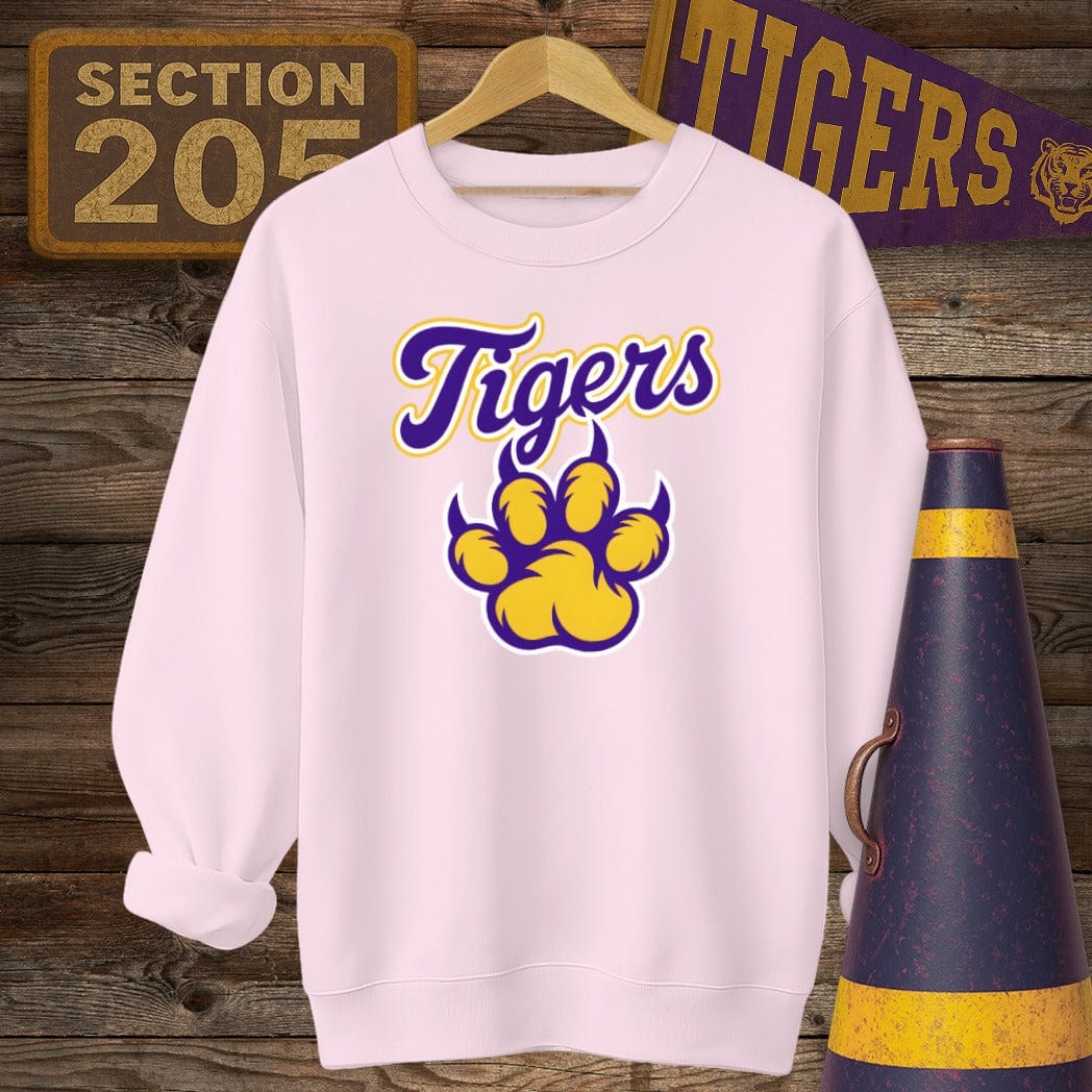 S / Light Pink Louisiana Tigers Sweatshirt by Laissez Faire Wear