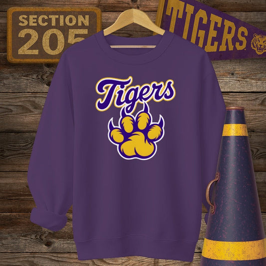 S / Purple Louisiana Tigers Sweatshirt by Laissez Faire Wear