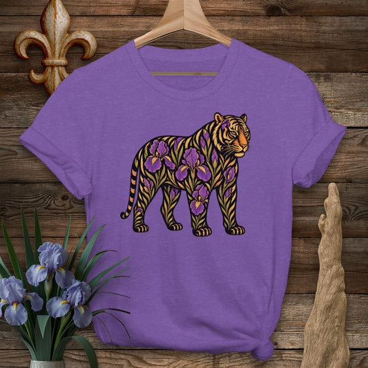S / Heather Purple Louisiana Tigiris T-Shirt by Laissez Faire Wear