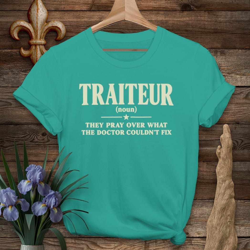 S / Jade Dome Louisiana Traiteur T-Shirt by Laissez Faire Wear