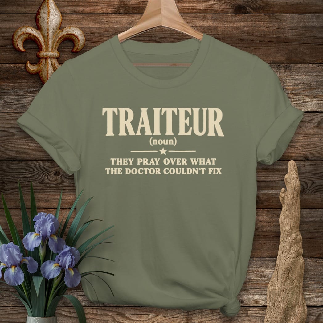 S / Military Green Louisiana Traiteur T-Shirt by Laissez Faire Wear