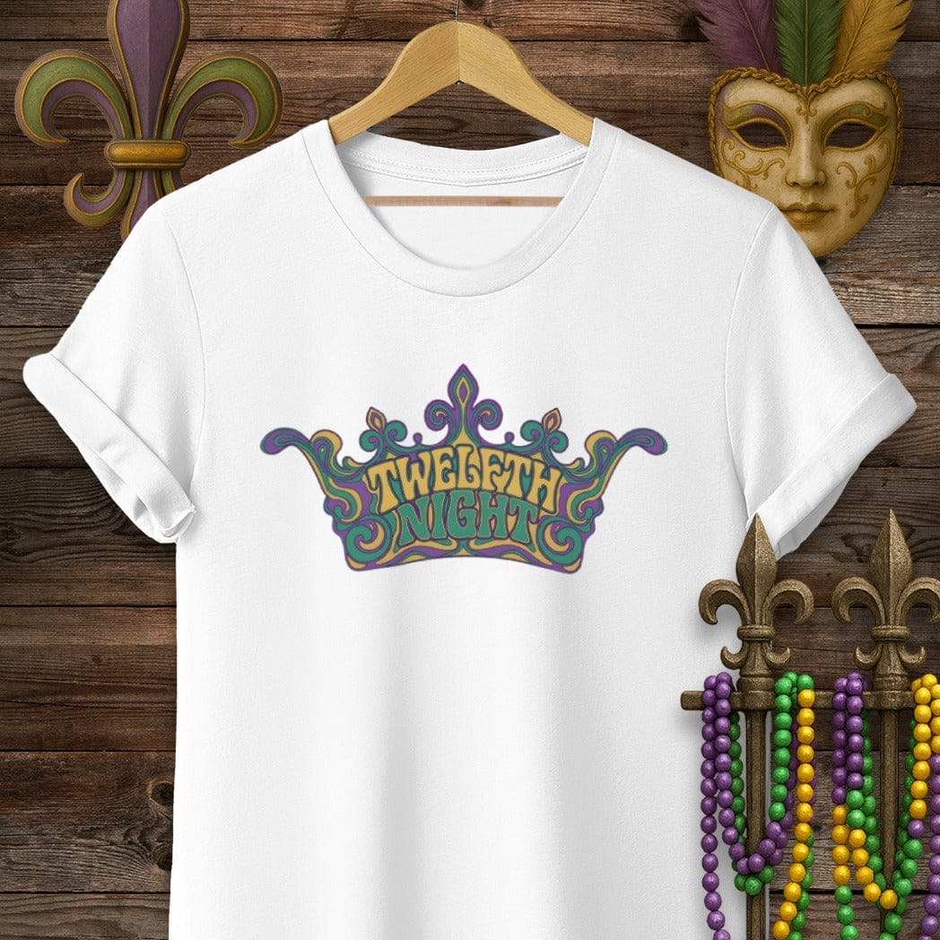 S / White Louisiana Twelfth Night T-Shirt by Laissez Faire Wear