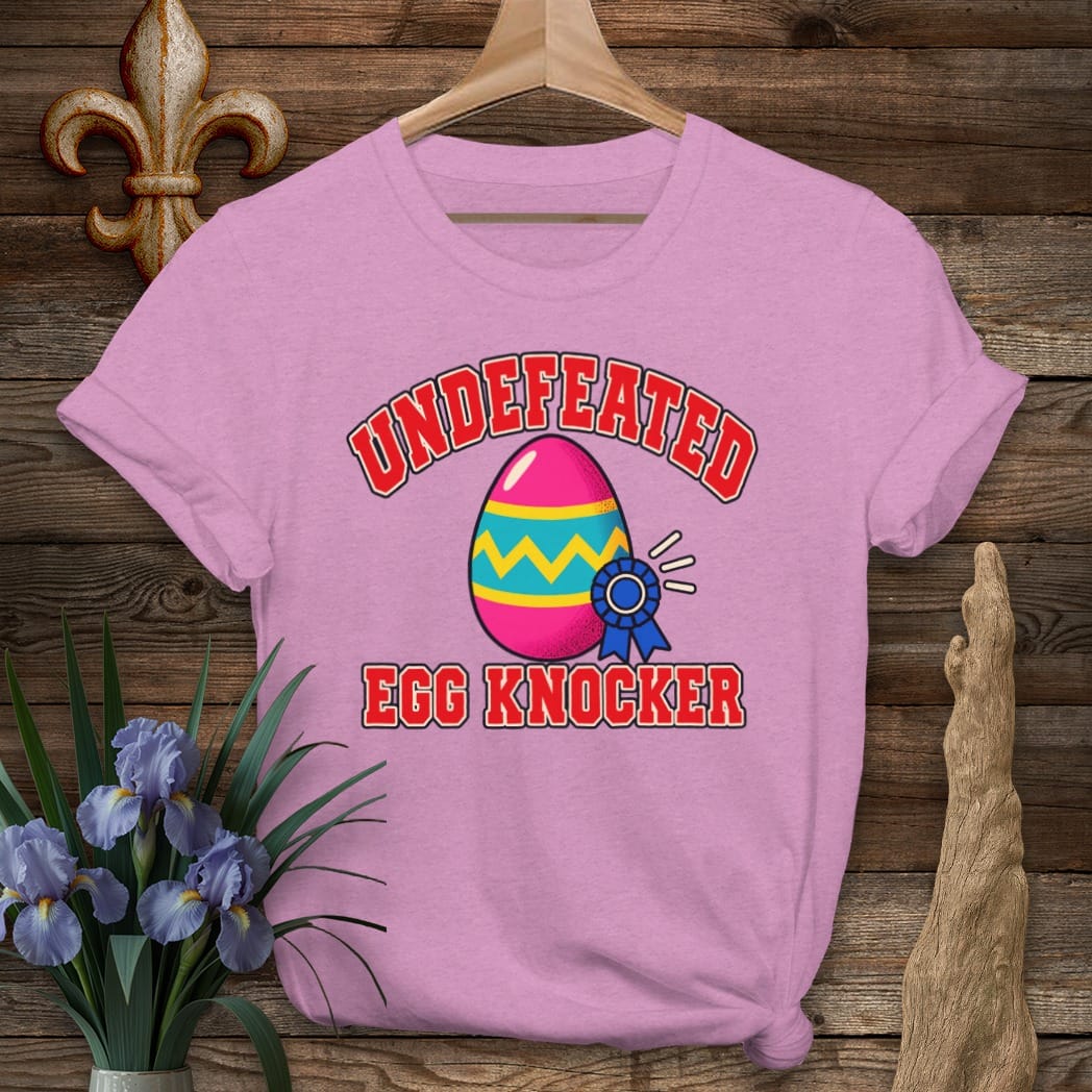 S / Heather Radiant Orchid Louisiana Undefeated Egg Knocker T-Shirt by Laissez Faire Wear