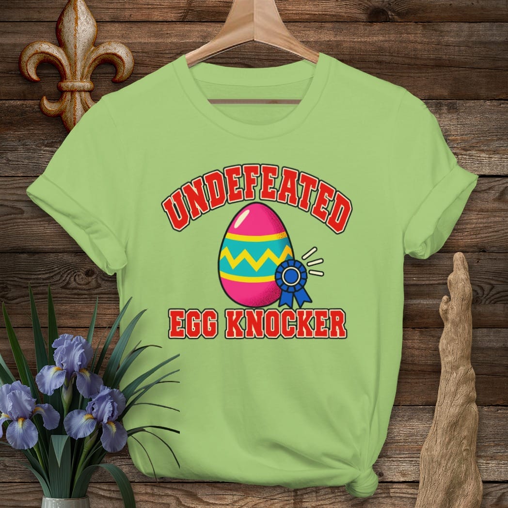 S / Lime Louisiana Undefeated Egg Knocker T-Shirt by Laissez Faire Wear