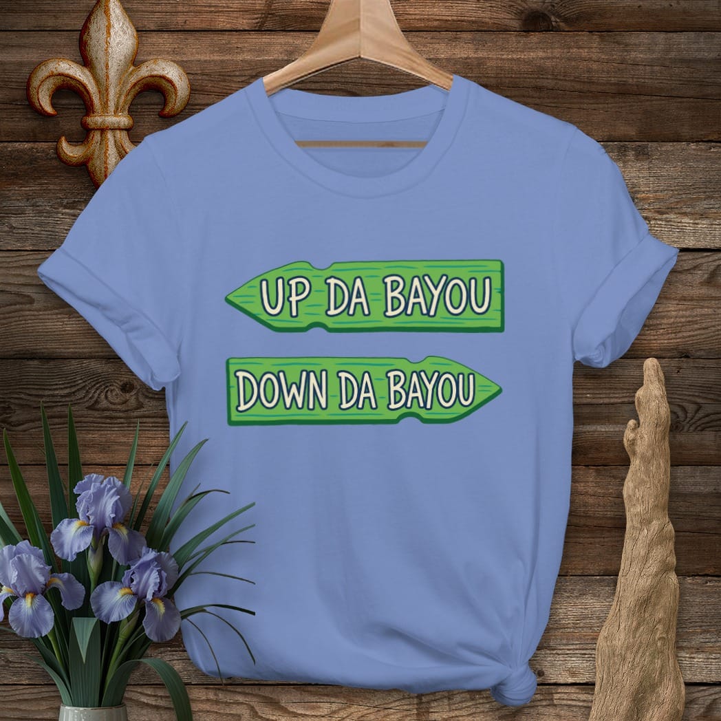 Iris / S Louisiana Up Da Bayou / Down Da Bayou T-Shirt by Laissez Faire Wear