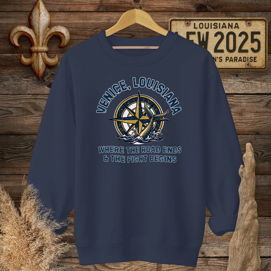 S / Navy Louisiana Venice Sweatshirt by Laissez Faire Wear