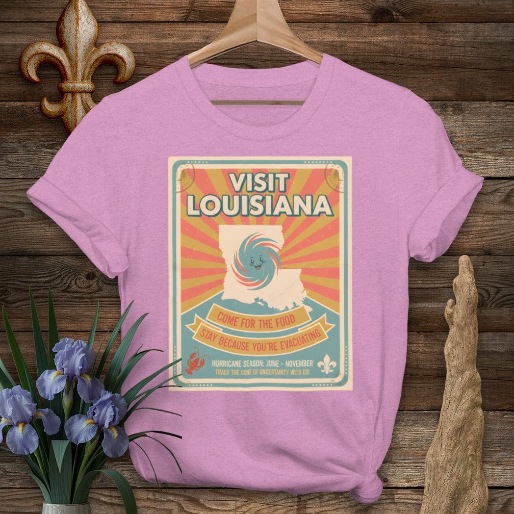 S / Heather Radiant Orchid Louisiana Visit Louisiana T-Shirt by Laissez Faire Wear