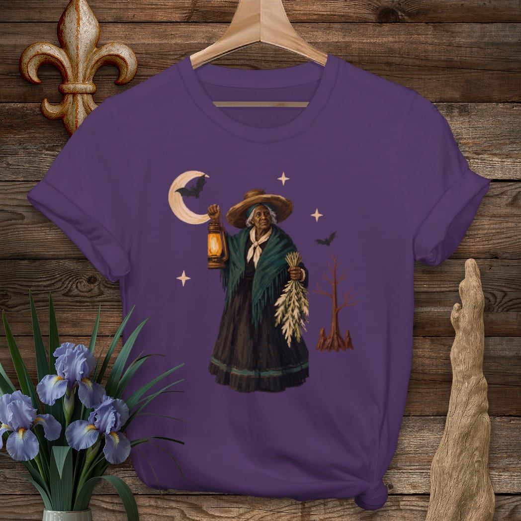 S / Purple Louisiana Voodoo Queen T-Shirt by Laissez Faire Wear