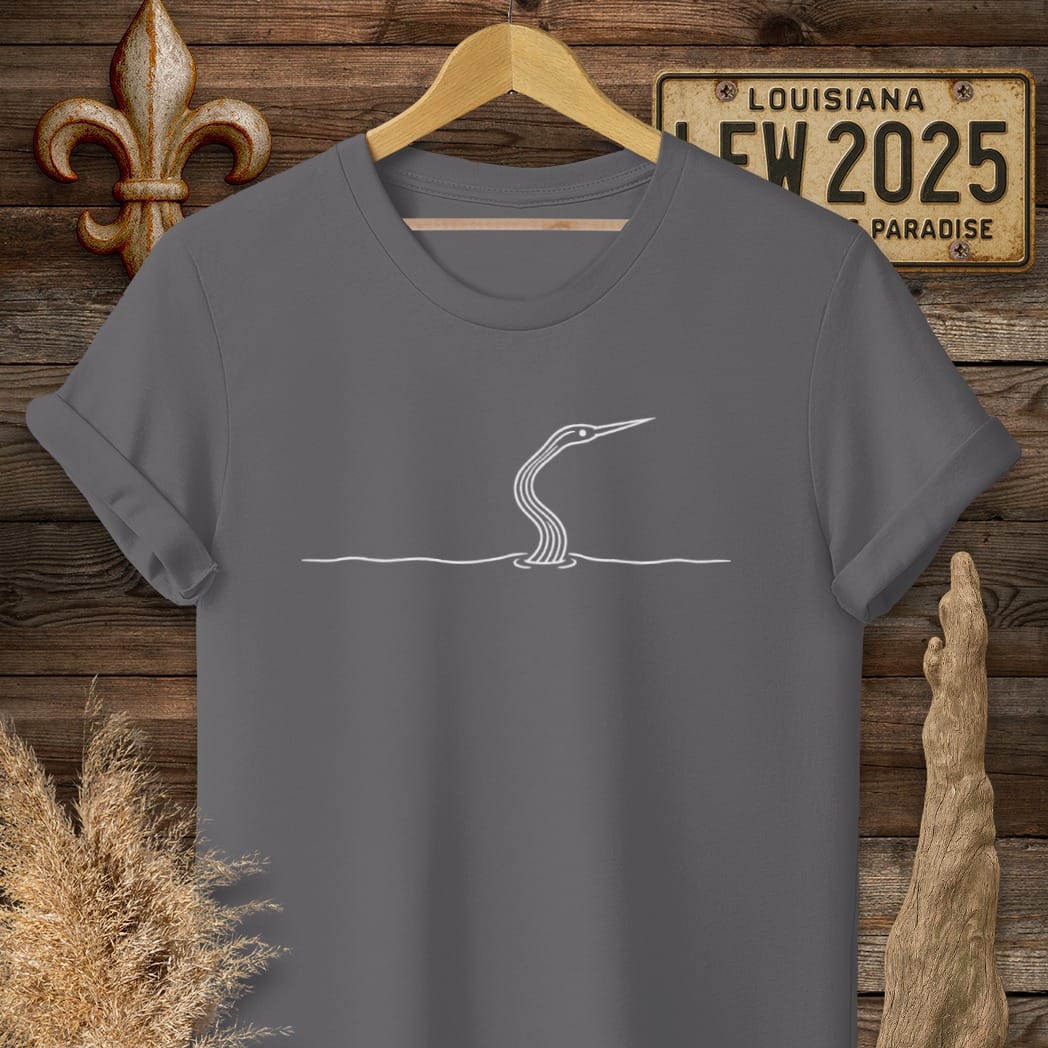 S / Charcoal Louisiana Water Turkey T-Shirt by Laissez Faire Wear