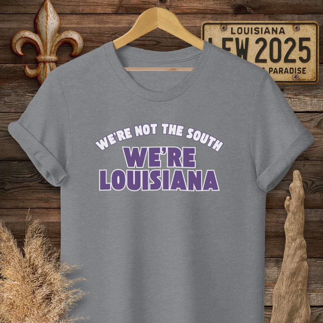 S / Graphite Heather Louisiana We're Louisiana T-Shirt by Laissez Faire Wear