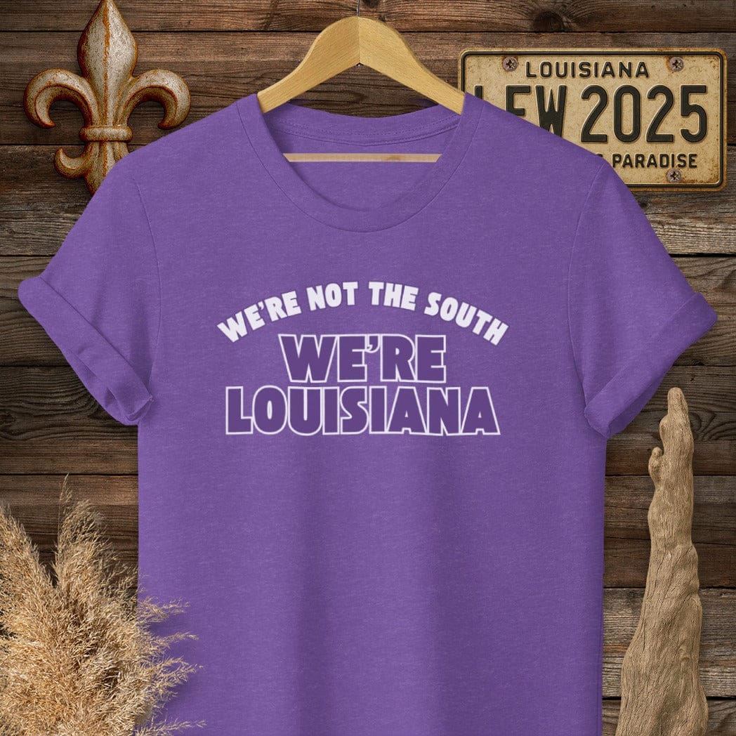 S / Heather Purple Louisiana We're Louisiana T-Shirt by Laissez Faire Wear