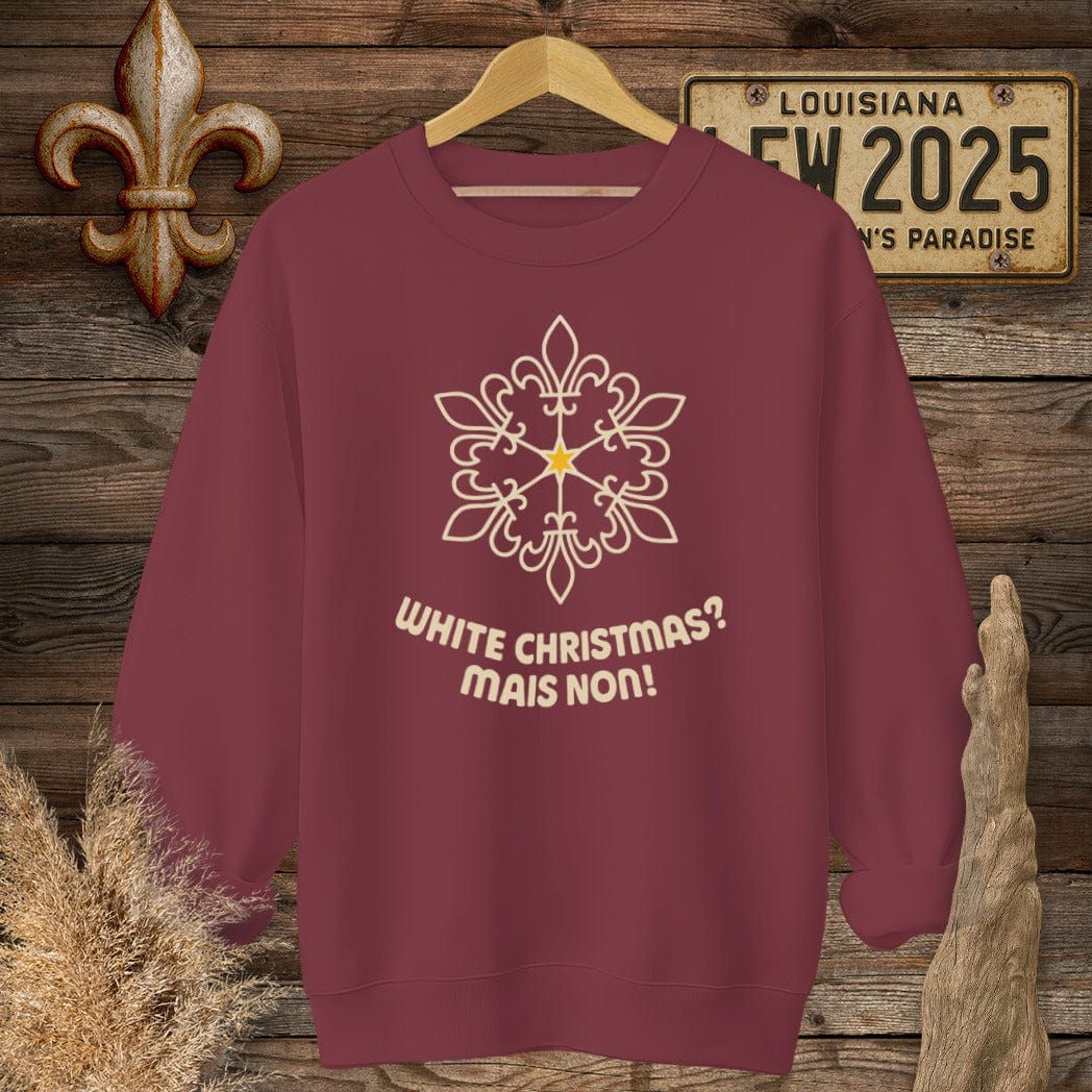 S / Garnet Louisiana White Christmas - Mais Non! Sweatshirt by Laissez Faire Wear