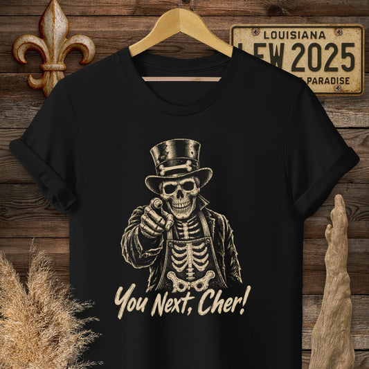 S / Black Louisiana You Next Cher T-Shirt by Laissez Faire Wear