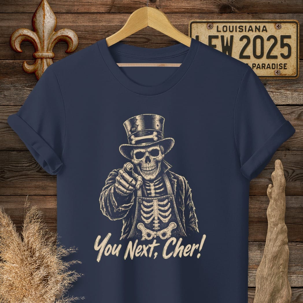 S / Navy Louisiana You Next Cher T-Shirt by Laissez Faire Wear