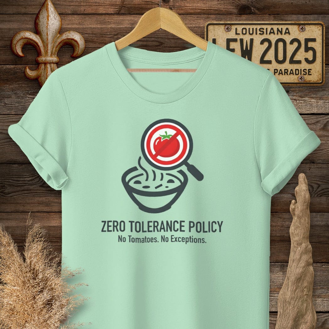 S / Mint Green Louisiana Zero Tolerance Policy T-Shirt by Laissez Faire Wear